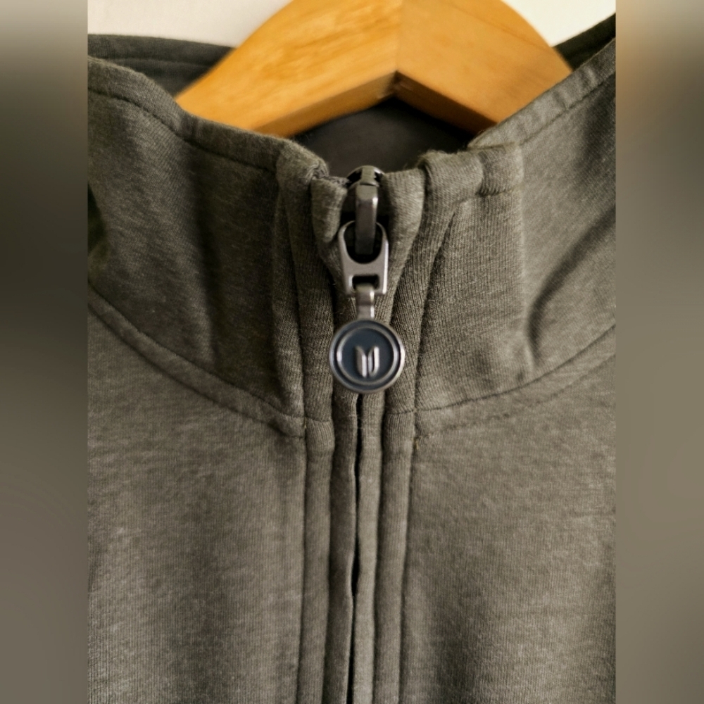 NWT! Linksoul, Linksoul Men's Anza Quarter-Zip, Evergreen Heather , Size M, $98 - Picture 10 of 11